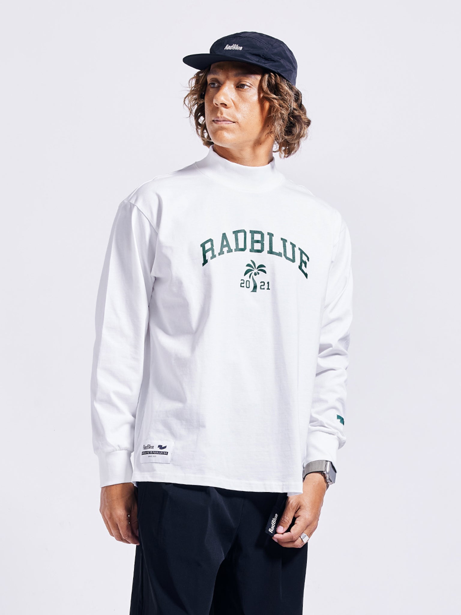 DrySilkyCotton モックネックロングスリーブ