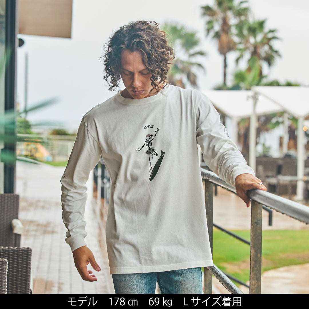 RadBlue LONG SLEEVE TEE【SKULL SURF】