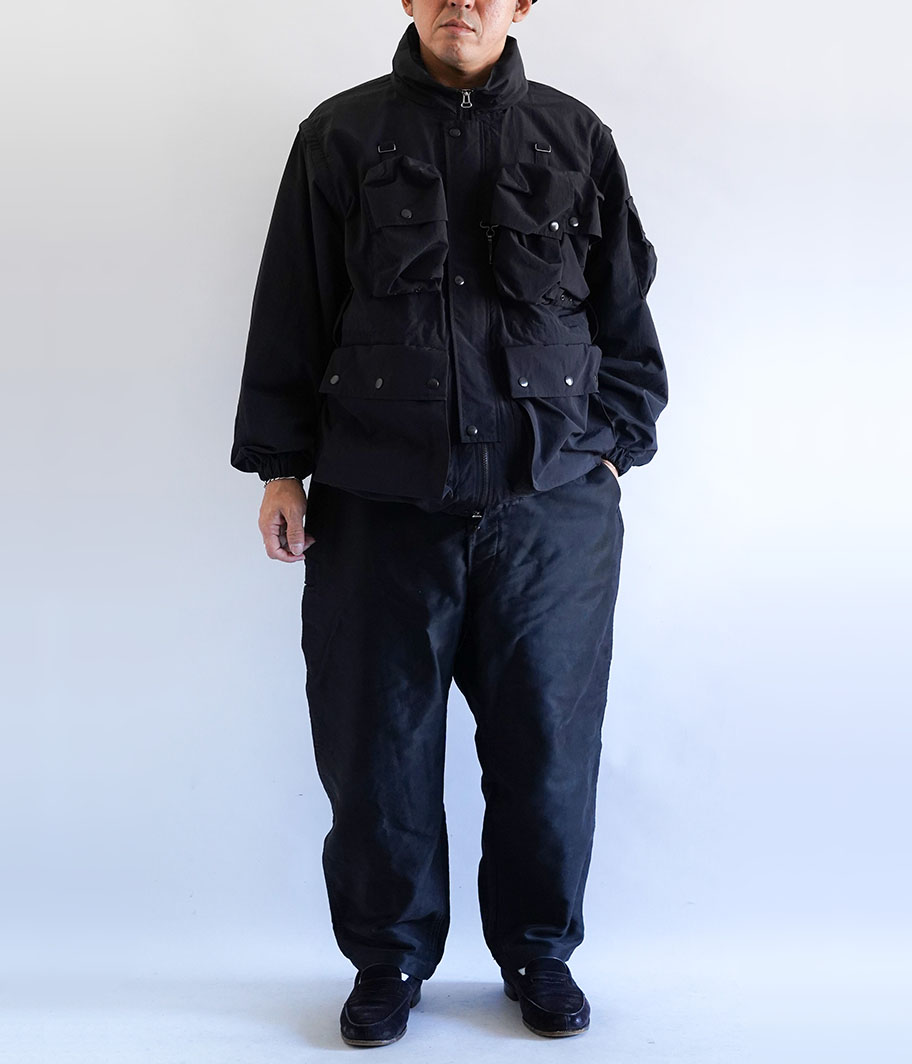 YOKE MULTI POCKETS UTILITY BLOUSON [BLACK] - Fresh Service