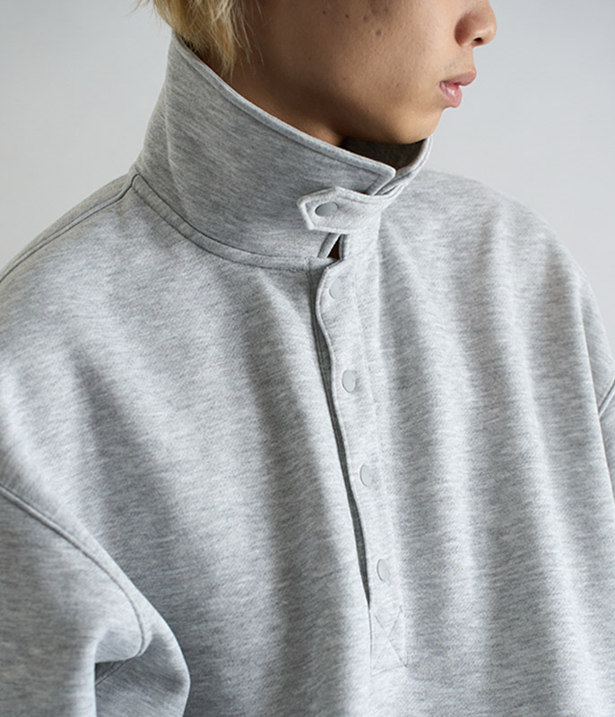 DAIWA PIER 39 TECH SWEAT SNAP PULLOVER [HEATHER GRAY] - Fresh