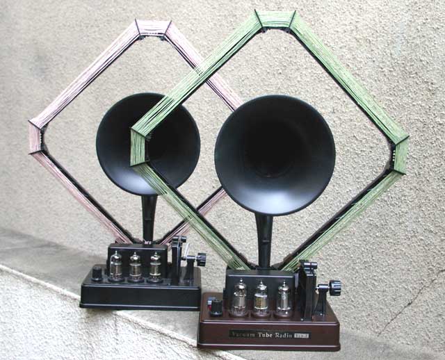 学研ラジオキットVer2をベースにした ラッパスピーカー付き 電池管