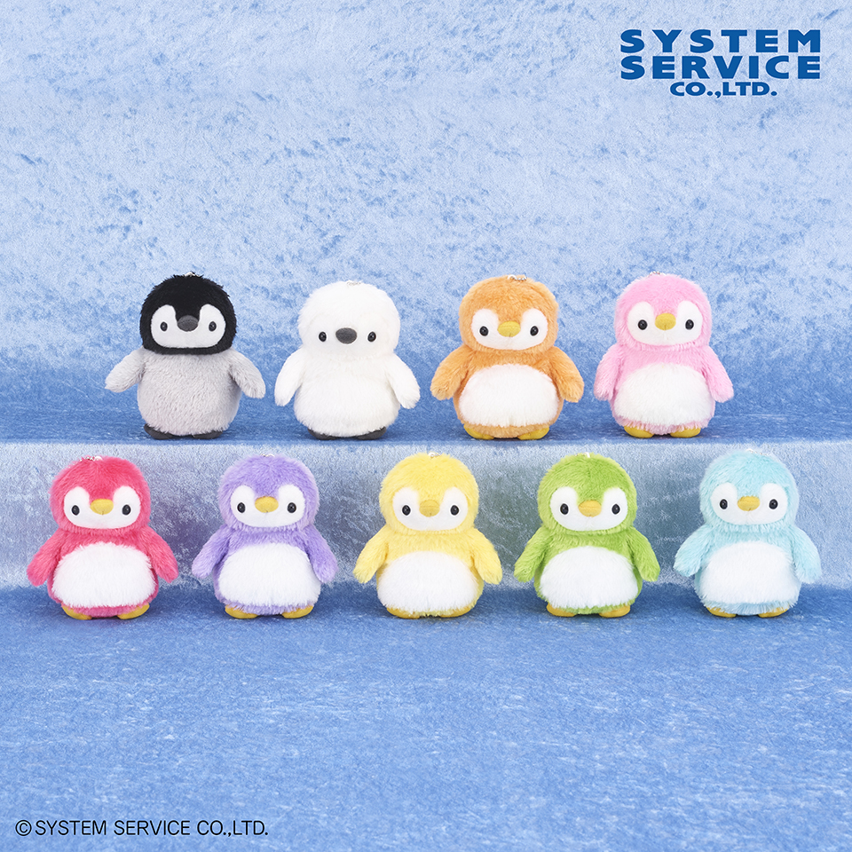プライズ情報】FANS ボールチェーン付きカラフルペンギンぬいぐるみ