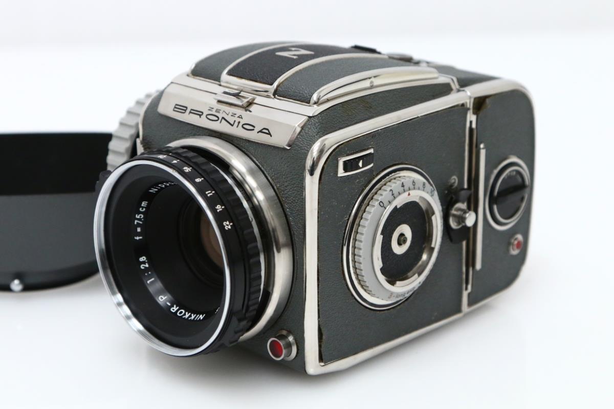 ZENZA BRONICA D ボディ NIKKOR-P 7.5cm F2.8 レンズ付 γN927-2J4-ψ