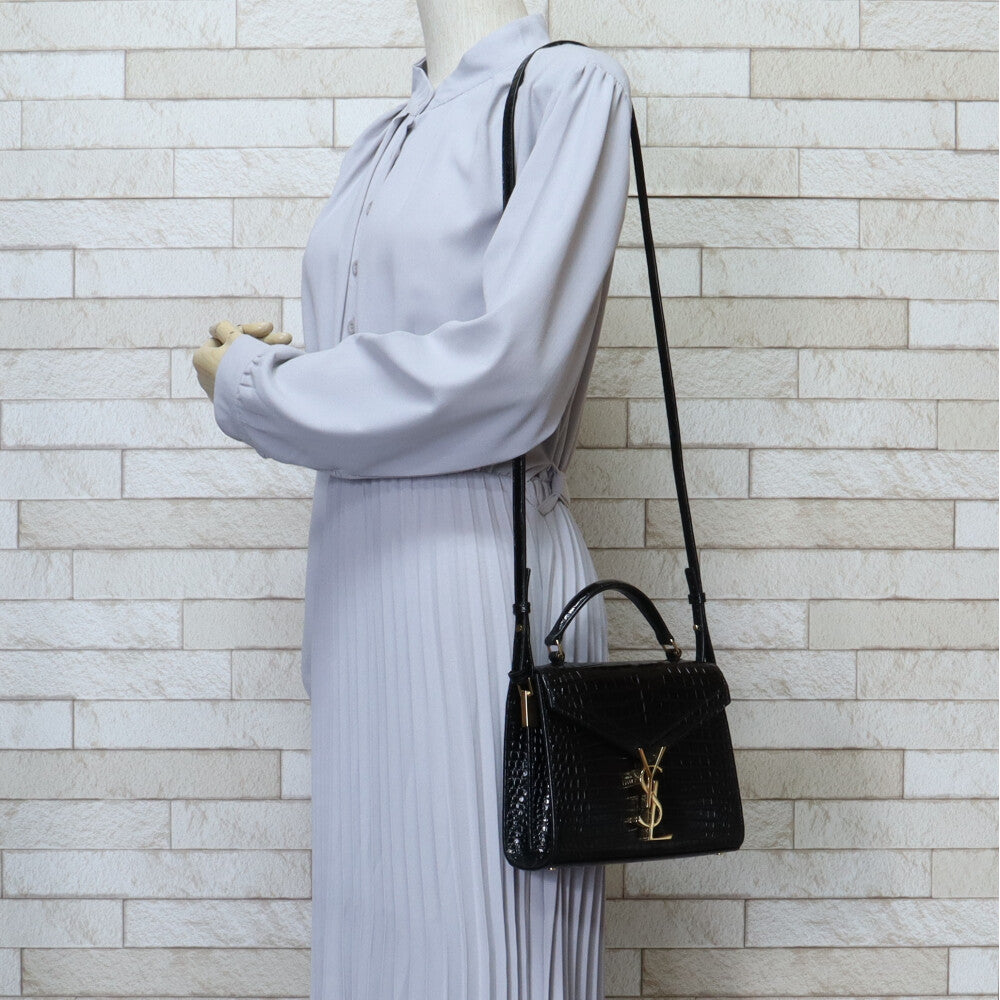 SAINT LAURENT サンローラン クロコダイルエンボス カサンドラ