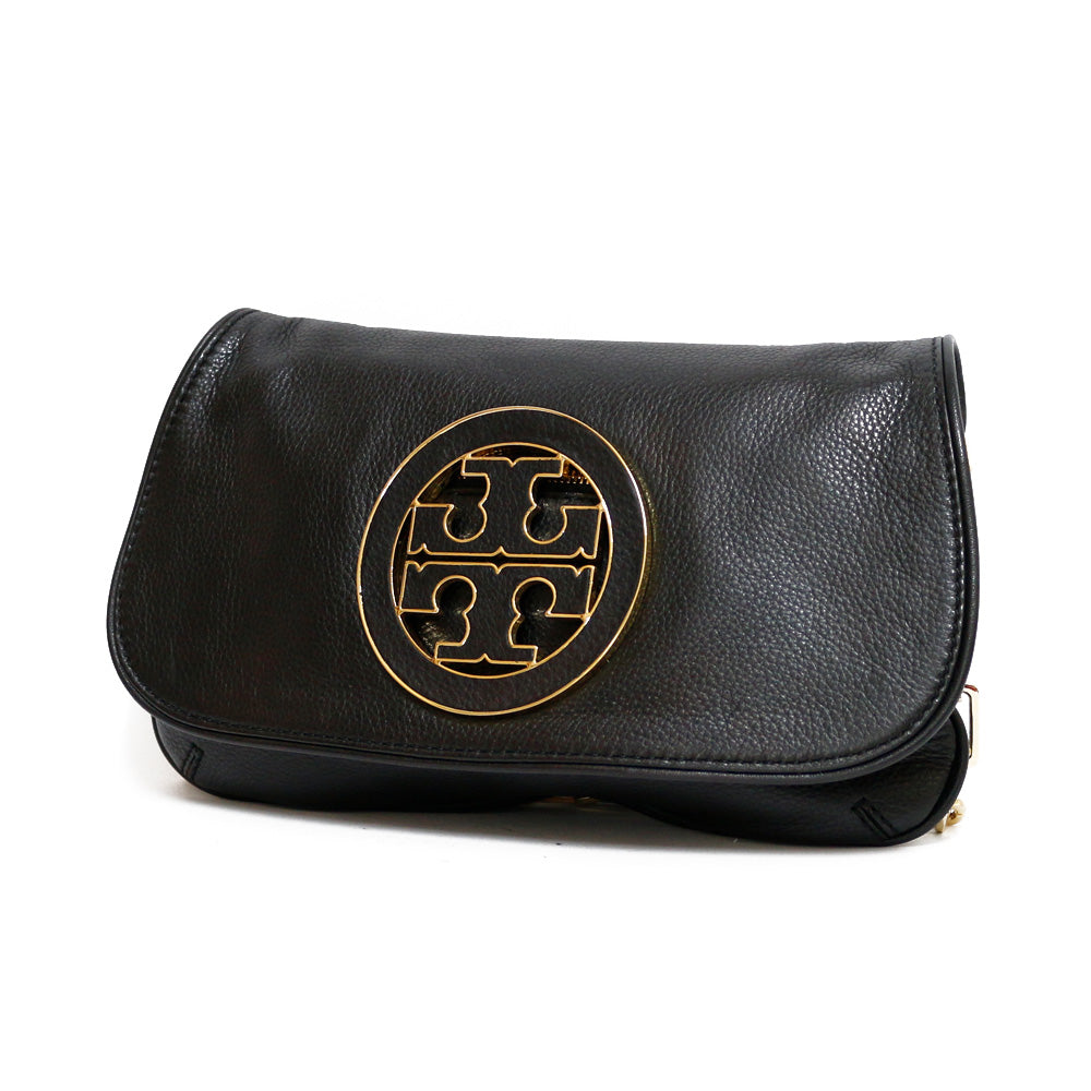 中古】 トリーバーチ Tory Burch ショルダーバッグ レザー ブラック