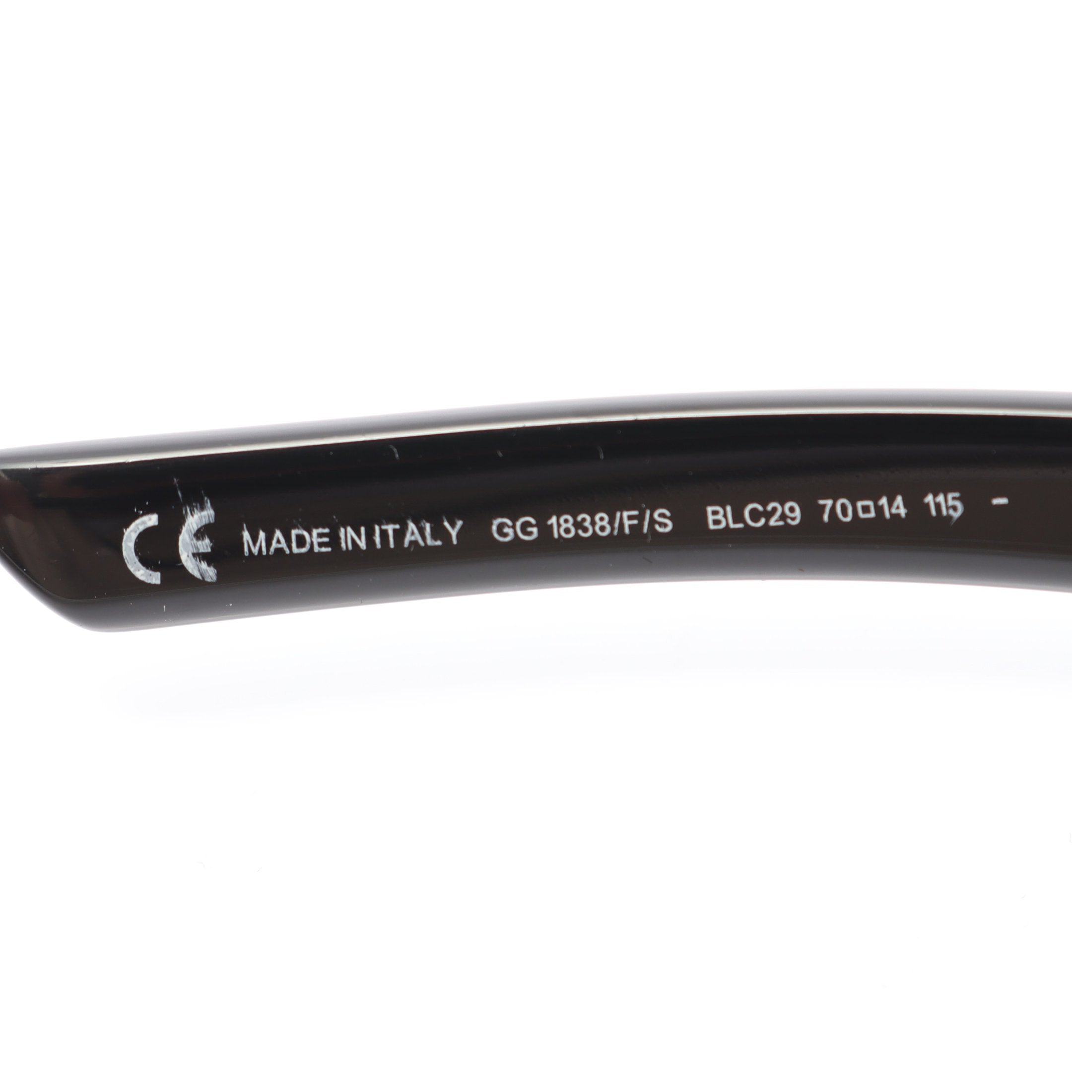 GG柄 ハーフリム サングラス ブラック スタッズ グラデーションレンズ