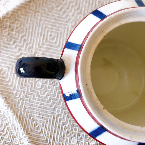 クレイユモントロー HBCM Béarn バスク柄 シュガーポット 蓋なし