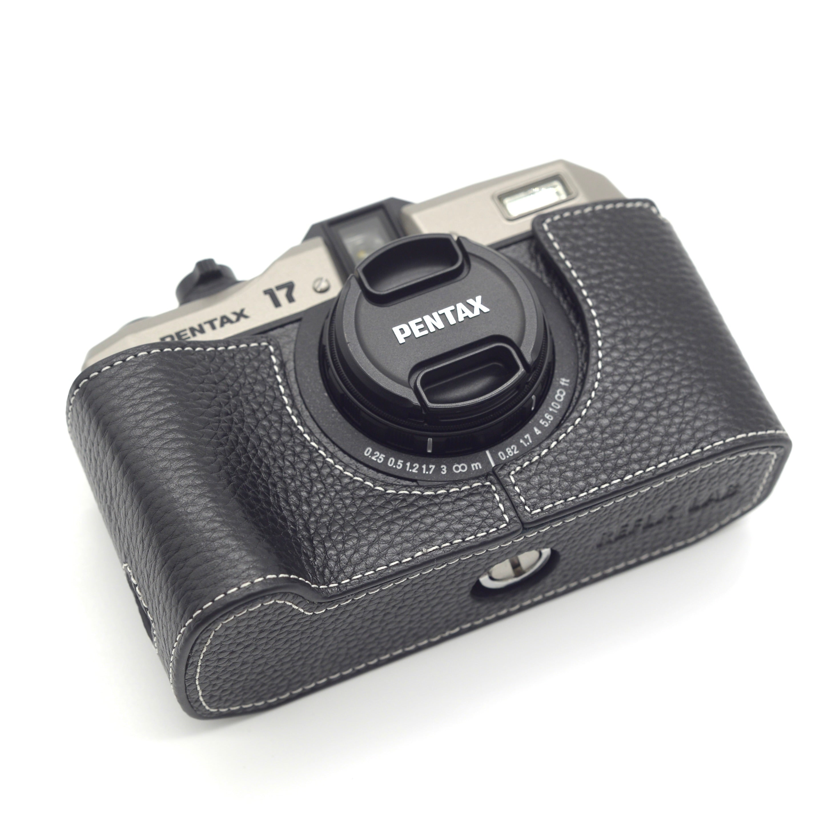 Handmade Real Leather Half Camera Case For Pentax 17 – Reflx Lab