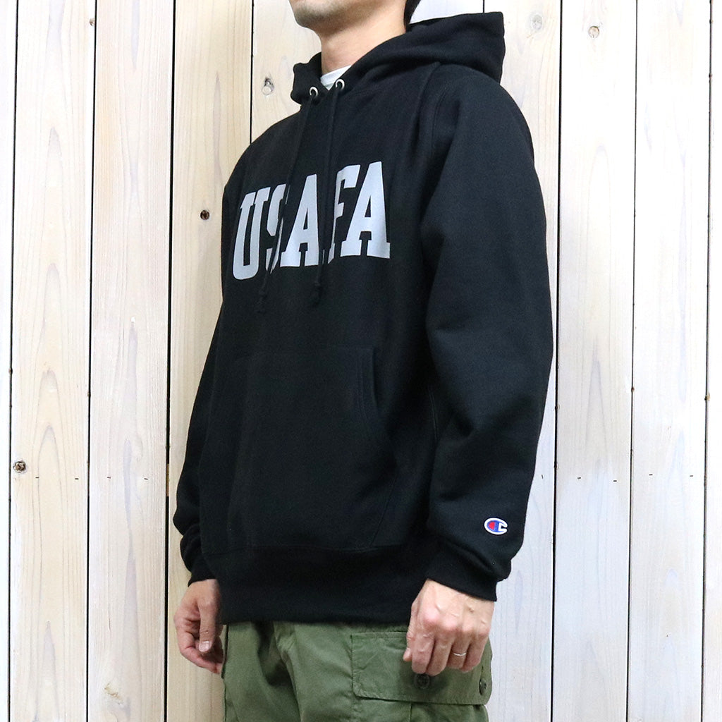 Champion『USAFA CHAMPION REVERSE WEAVE HOODIE』(BLACK) – Reggieshop