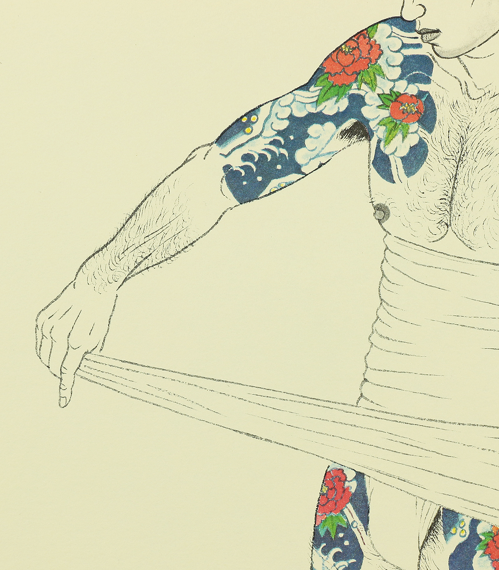 三島剛 GO MISHIMA 若者 伊藤文学 三島剛 若者 直筆画 Mishima Go 薔薇