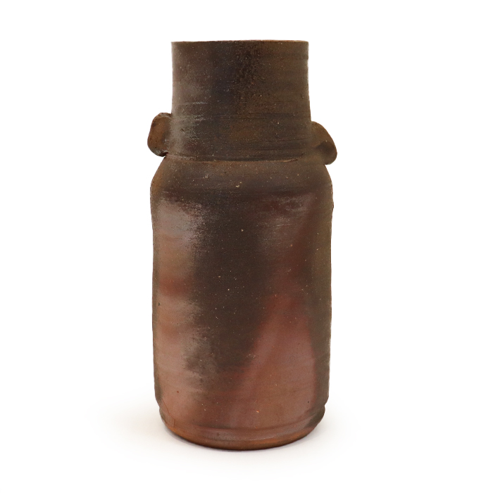 藤原雄(ふじわらゆう) 備前焼 花入 花瓶 共箱付き ブラウン｜Reizm(リズム)