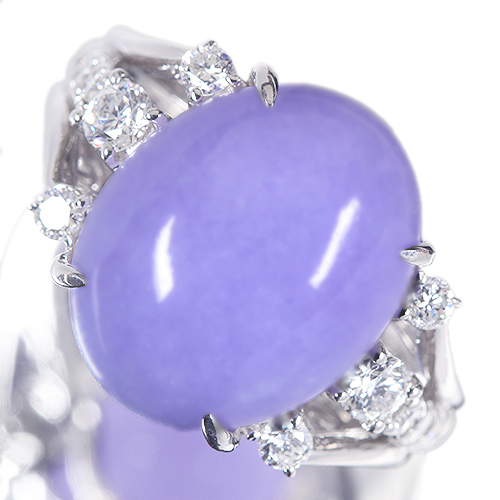 第274回抽選販売＞ラベンダー翡翠（ヒスイ） 10ct ダイヤモンド 0.6ct