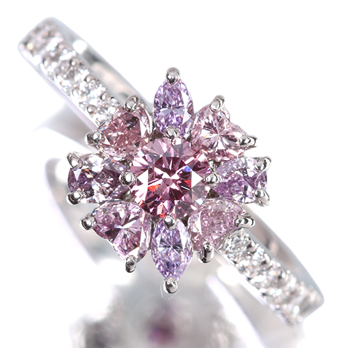 トータル0.862ctピンクダイヤ）ピンクダイヤモンド 0.264ct/FIP/I1