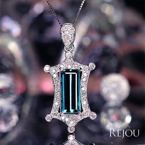 インディゴライトトルマリン(ブルートルマリン) 3.8ct ダイヤモンド