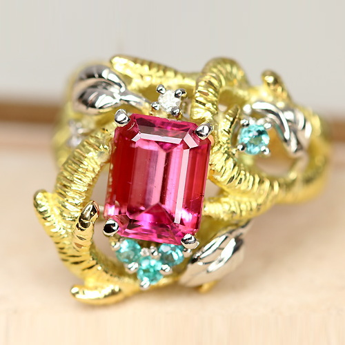 ピンクトルマリン 2.73ct パライバトルマリン ダイヤモンド プラチナ