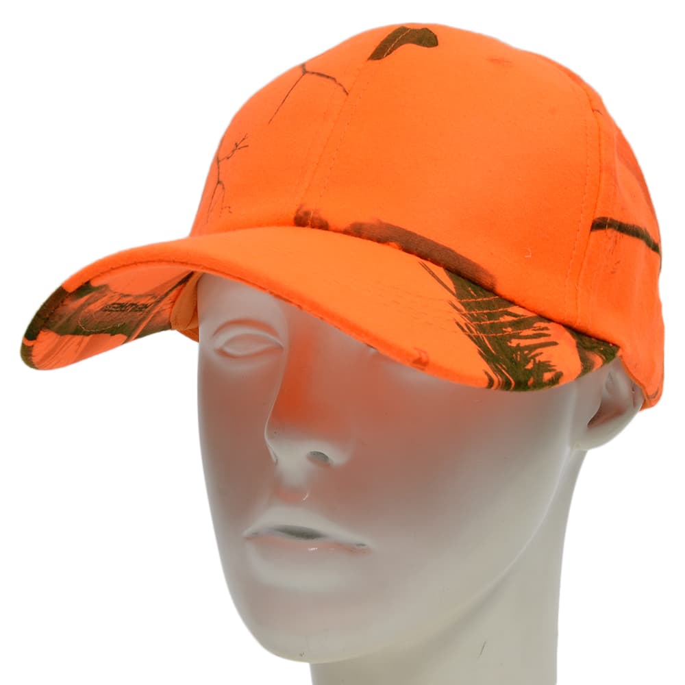 ハンティングキャップ 帽子 狩猟用 セーフティオレンジ リアルツリー