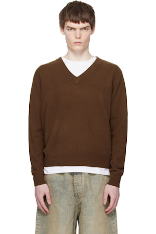 Entire Studiosのブラウン ニット Vネックセーターがセール中
