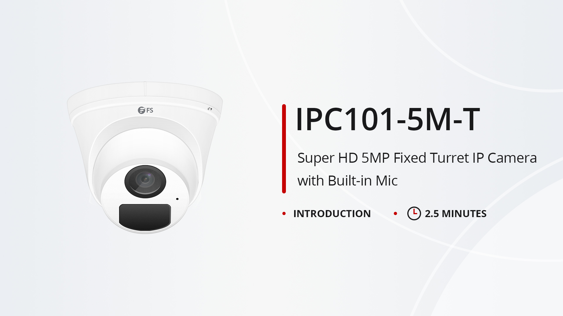 IPC101-5M-T Super HD 5MP タレット型ネットワークカメラ(内蔵マイク