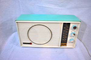 Ocean Breeze Turquoise and White 1963 Olympic Model AFM-20 Tube AM