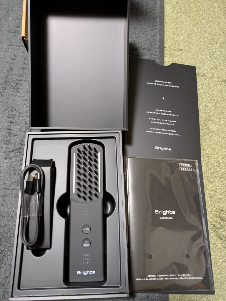 新型】Brighte ELEKI BRUSH PLUS エレキブラシ プラス 美顔器 頭皮ケア