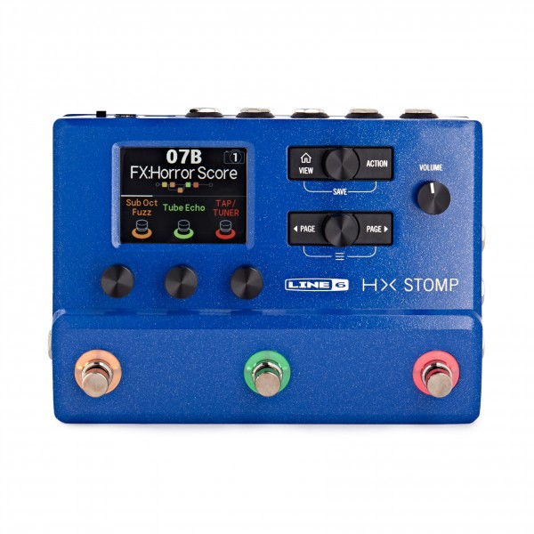 Line 6 Helix HX Stomp Multi-Effects Pedal Ltd Ed, Blue at Gear4music