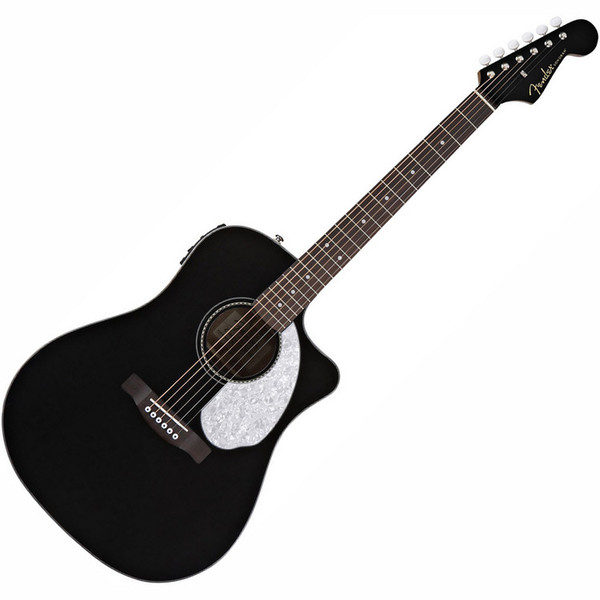 DISC Fender Sonoran SCE V2 Electro Acoustic Guitar, Black at