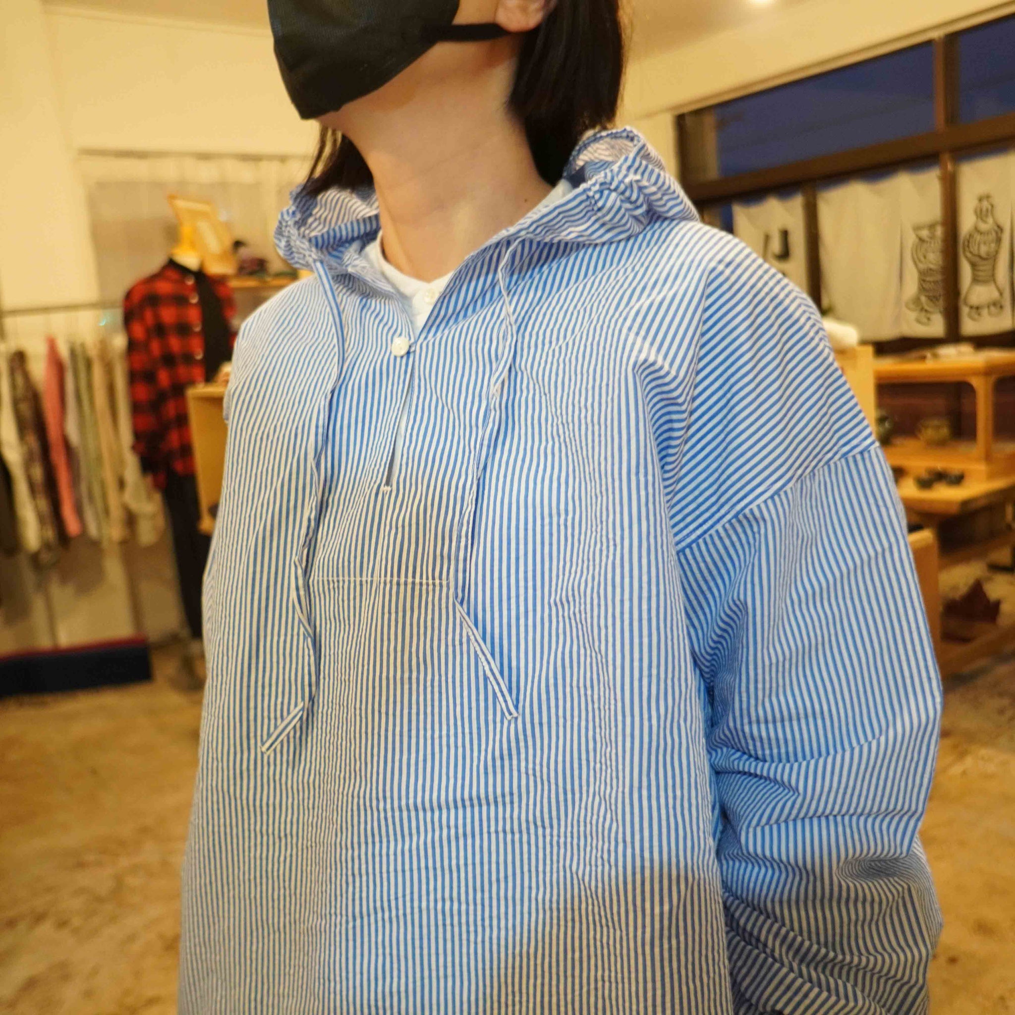 prit(プリット) エアリーコットン フードプルオーバーシャツ（P81519