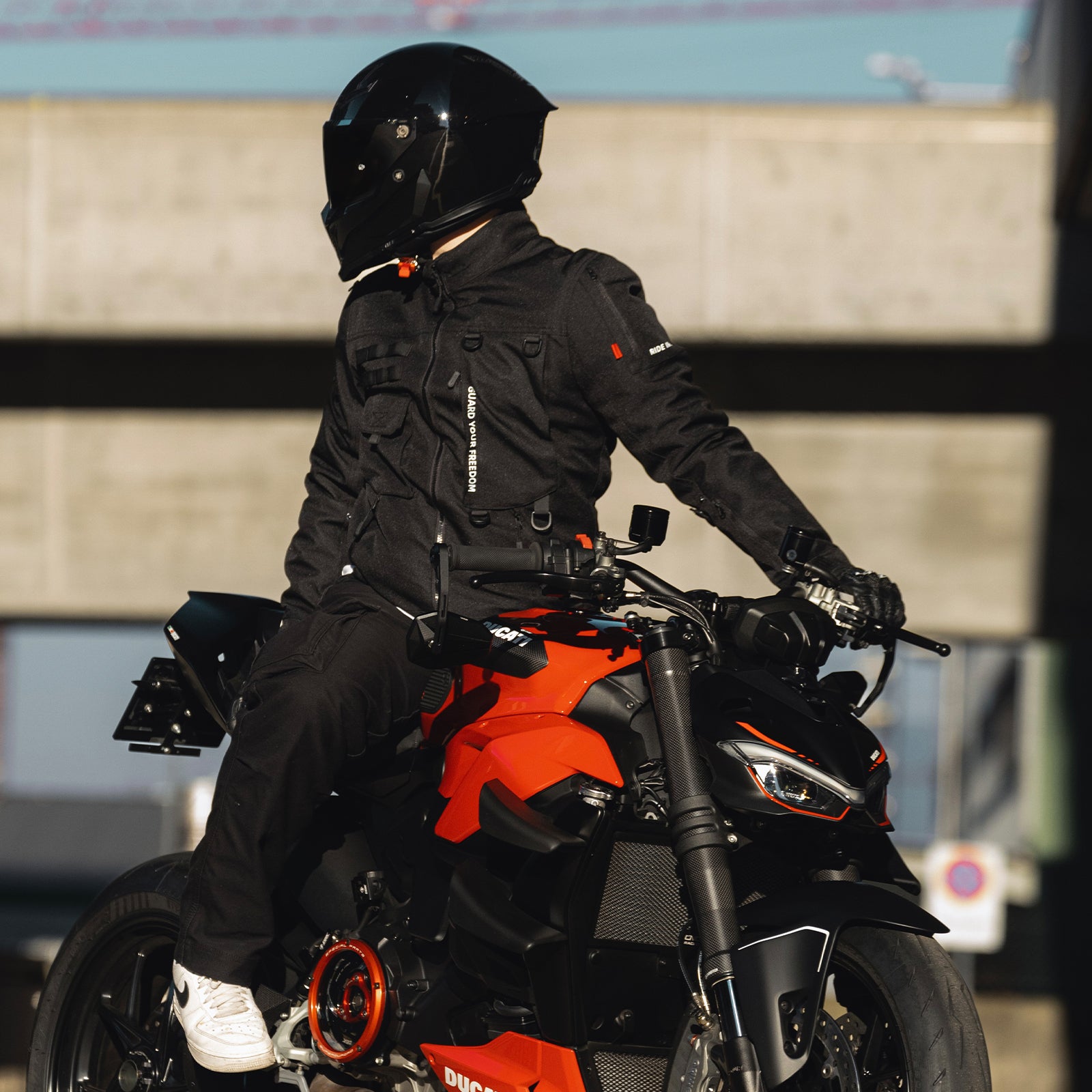 RIDEIRON オールシーズン対応 CE プロテクター耐久バイクジャケット