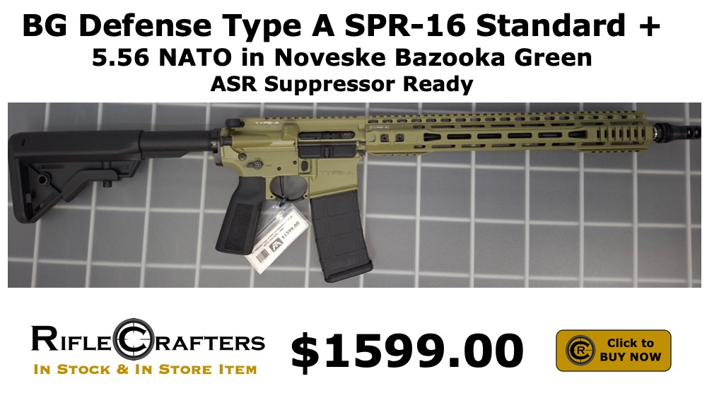 BG Defense Type A SPR-16 Standard + 5.56 NATO Mid Rifle - Noveske
