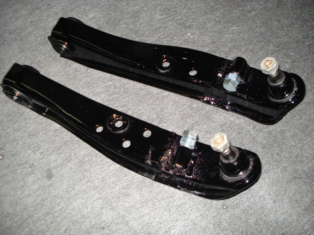 S14，S15！3cm延長フロントロアアーム ストッパー付き 切れ角ナックル