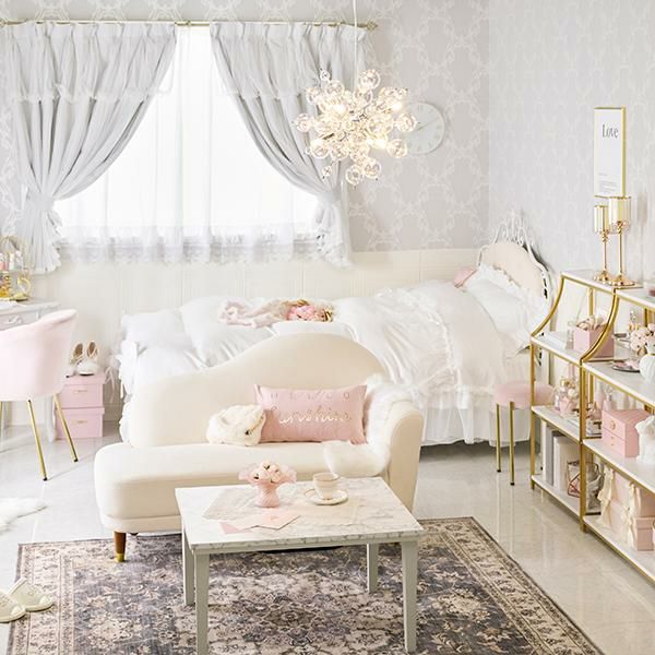 バブルブーケシャンデリア(6灯・電球付き)｜かわいいお姫様インテリア