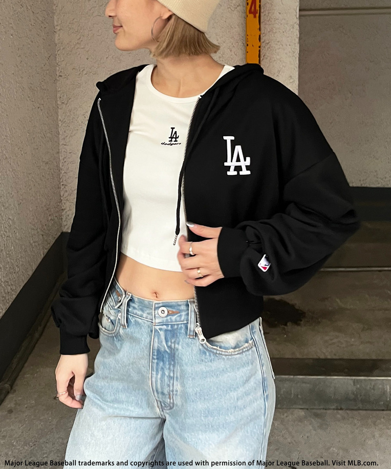 MLB】刺しゅうロゴショートZIPパーカー｜BACK TO THE FIELD バック