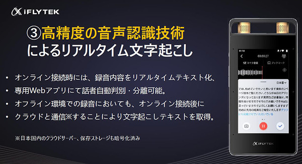 中国で40万台を販売した文字起こし機能付きAIボイスレコーダー