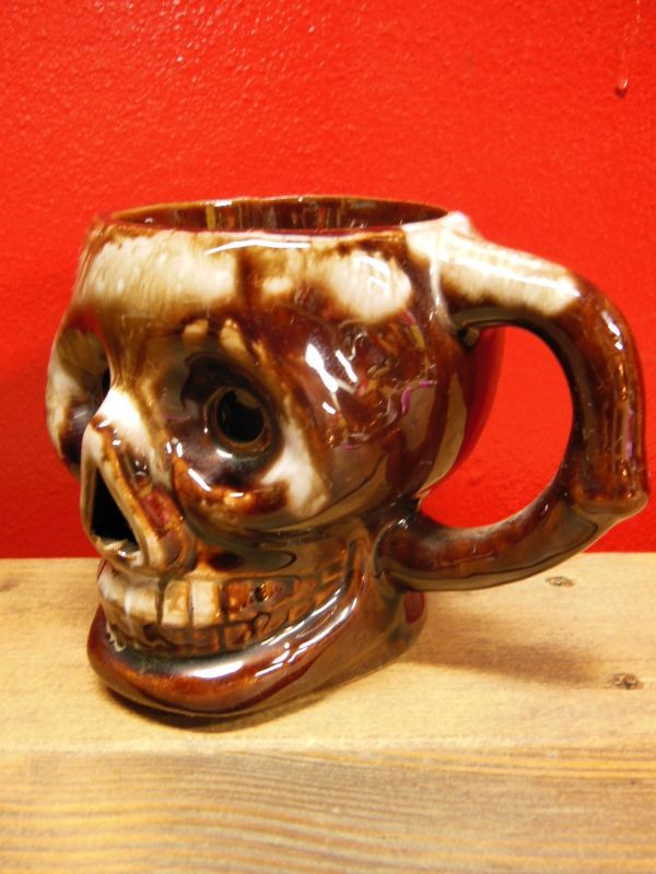 1950'S〜 SKULL POTTERY TIKI MUG ヴィンテージ日本製陶器スカルマグ5
