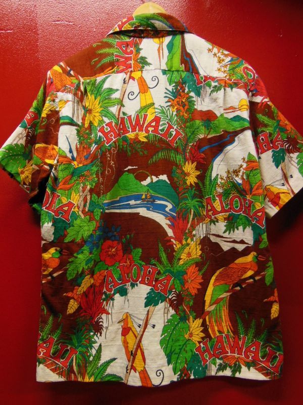 60S70S 米国製 ビンテージ MALUNA コットン生地ポップアート