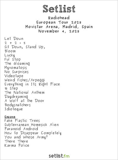 レディオヘッドが7年ぶりのツアーを開始。初日のセットリストが明らか