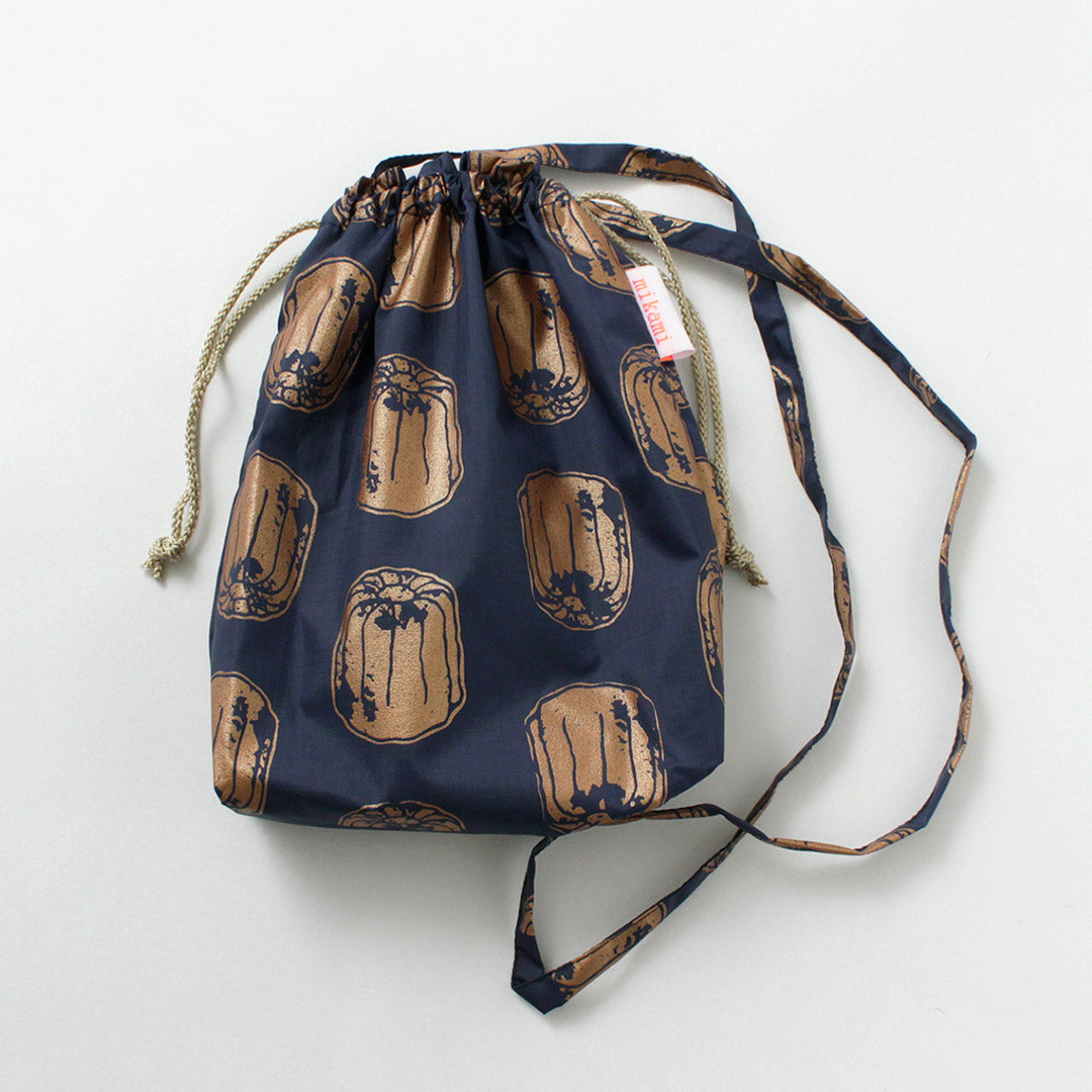 MIKAMI（ミカミ） プリントナイロン ドローストリングバッグ