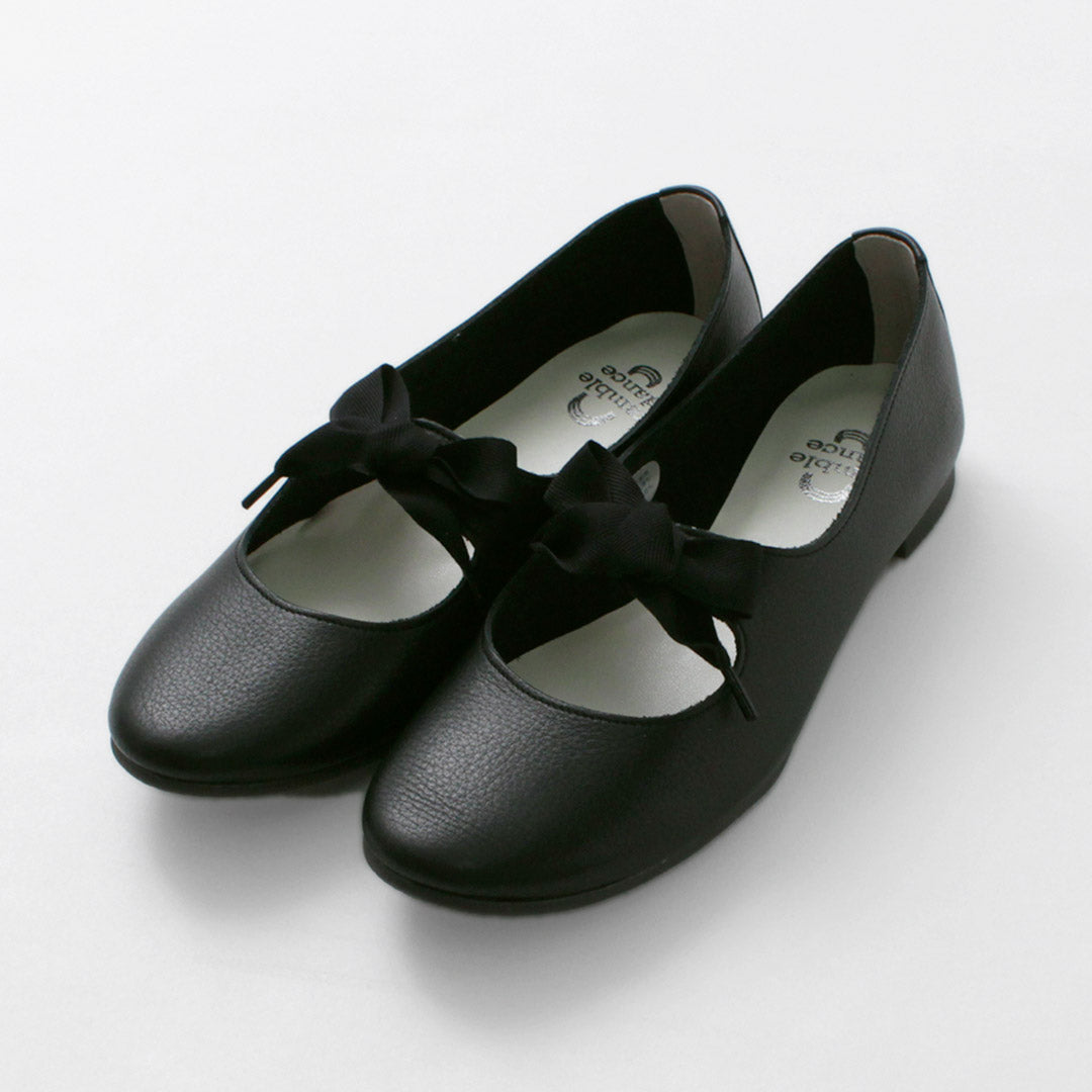 RAMBLE DANCE（ランブルダンス） シュリンクレザー リボンバレエ