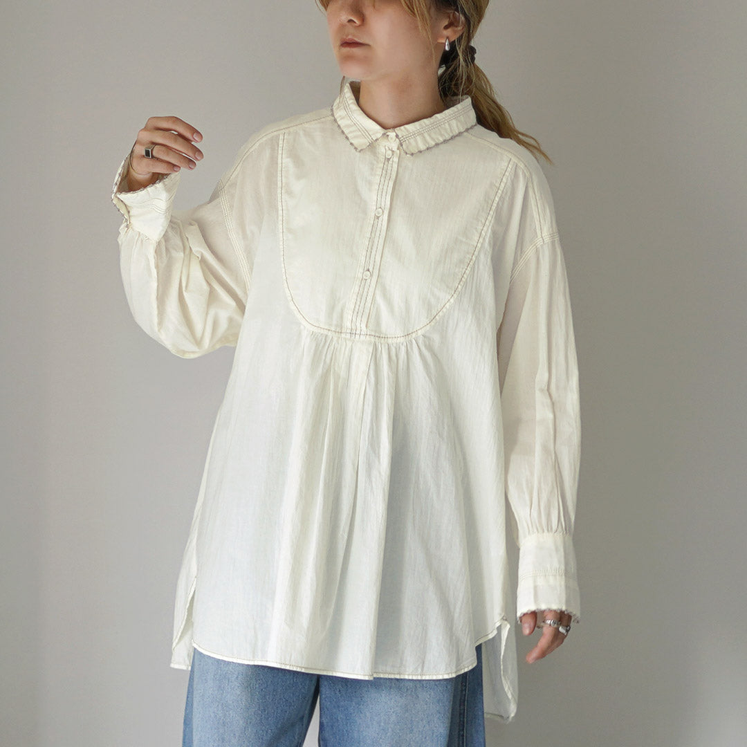 TUMUGU（ツムグ） ふわふわコットン チュニックブラウス / レディース