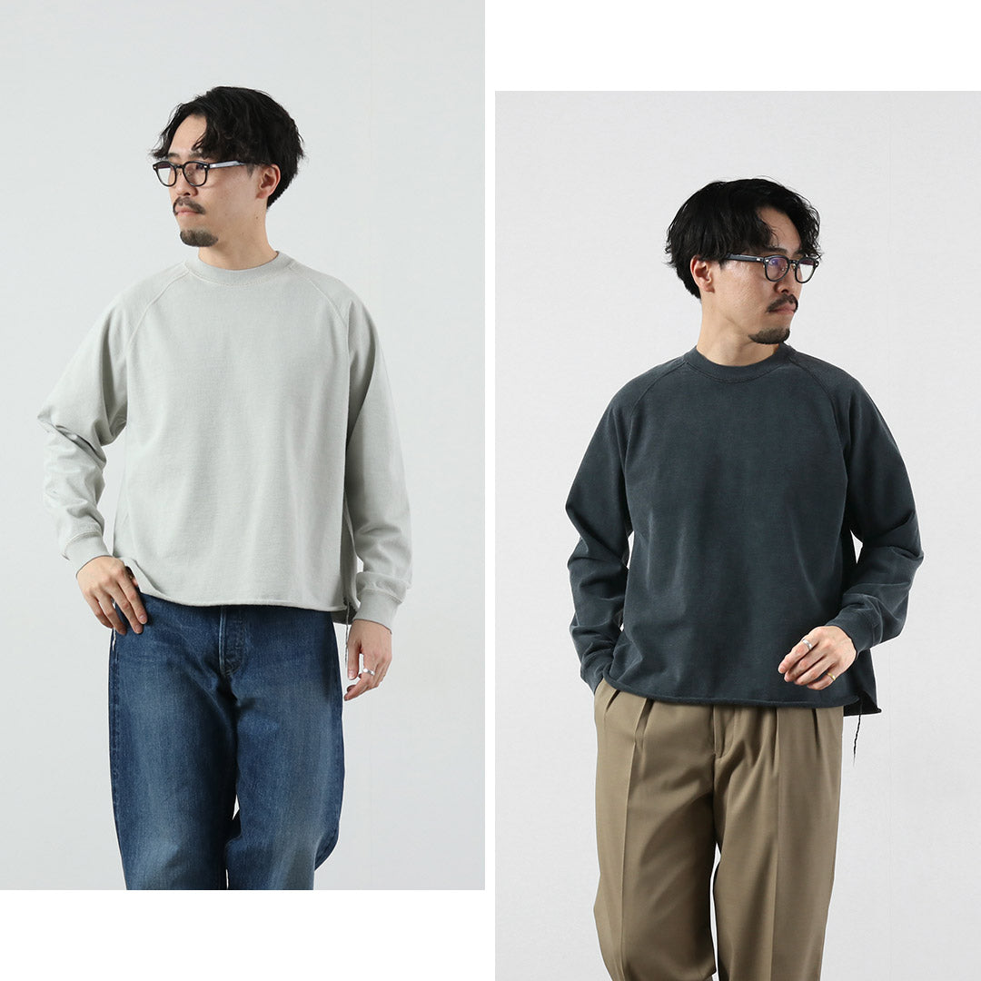 REMI RELIEF（レミレリーフ） SP加工スーピマ裏毛ラグランクルー