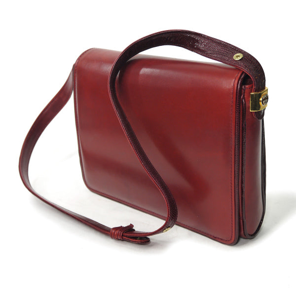 OLD Gucci リザード×革コンビ2WAYショルダー （深赤） – Vintage Shop