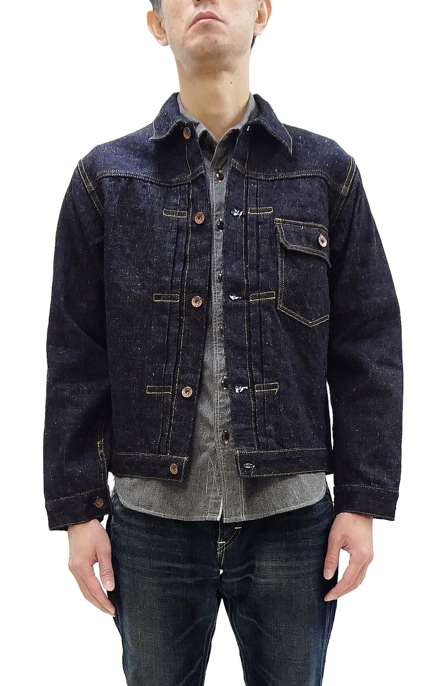 Samurai Jeans Denim Jacket S556VX Men's Type 1 Style 17 Oz. Denim