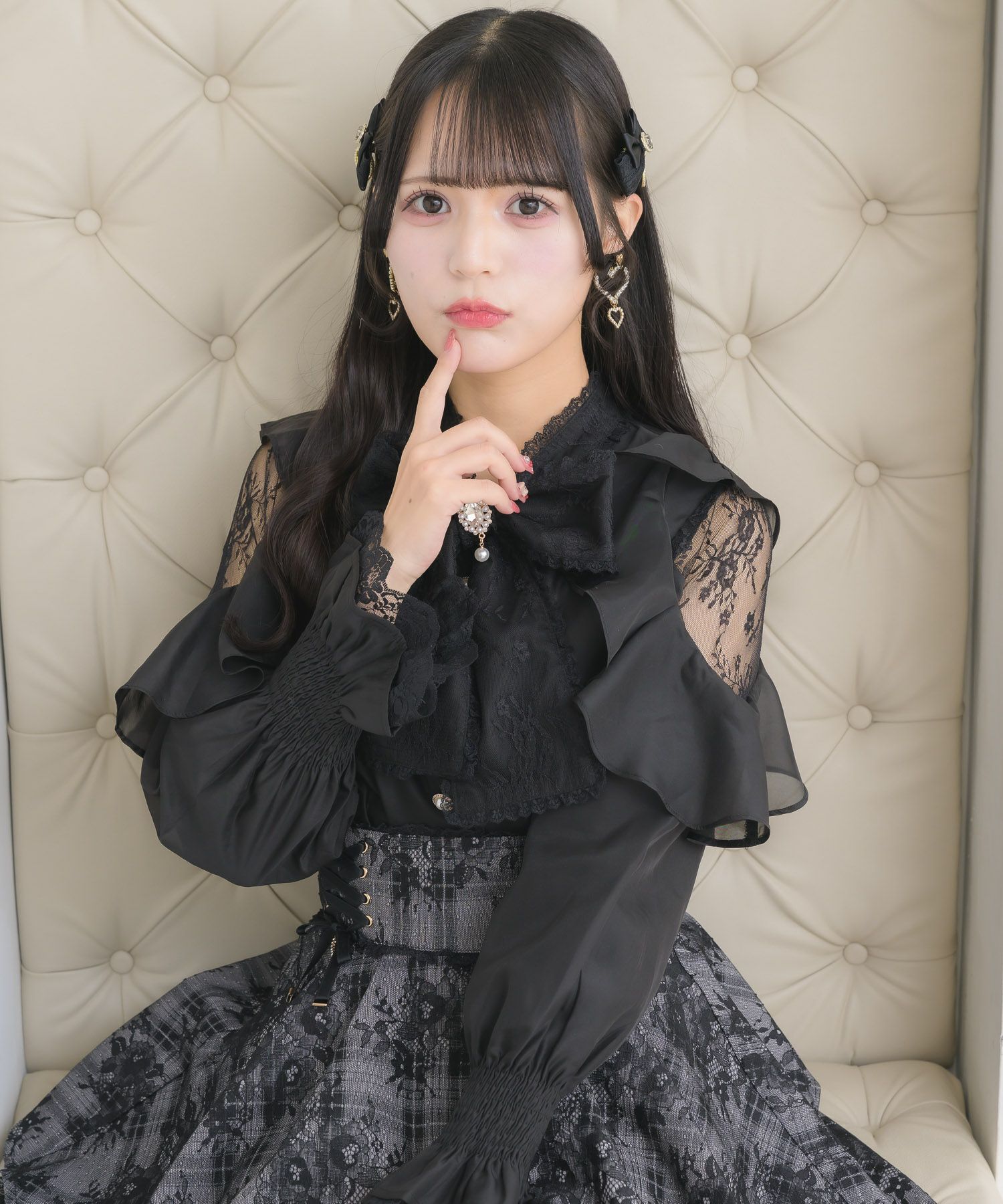 ボウタイリボンラッフルブラウス | Rlab store