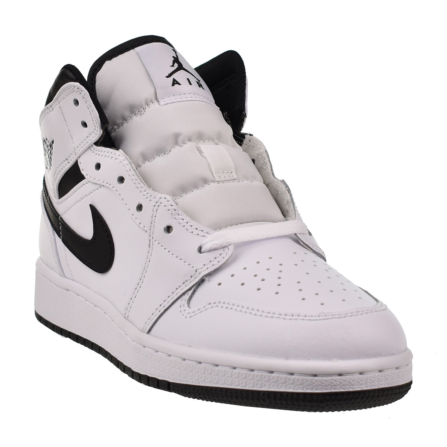 Air Jordan 1 Mid (GS) Big Kids' Shoes Black-White DQ8423-132 | eBay