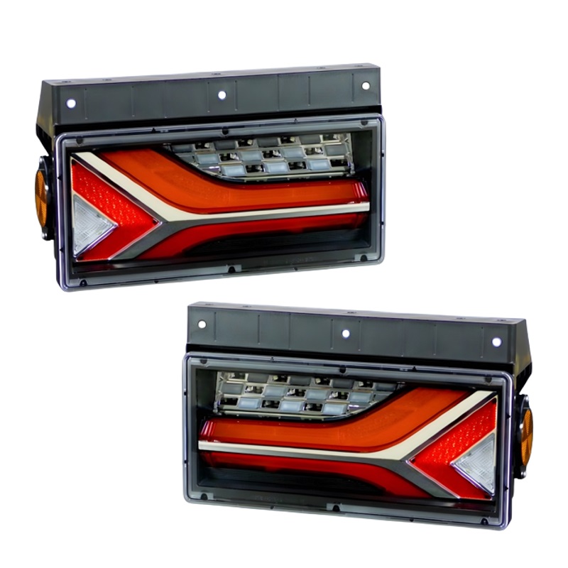 流鏑馬LEDテールランプ 2連タイプ レッドver ノーマルターン仕様(流れ