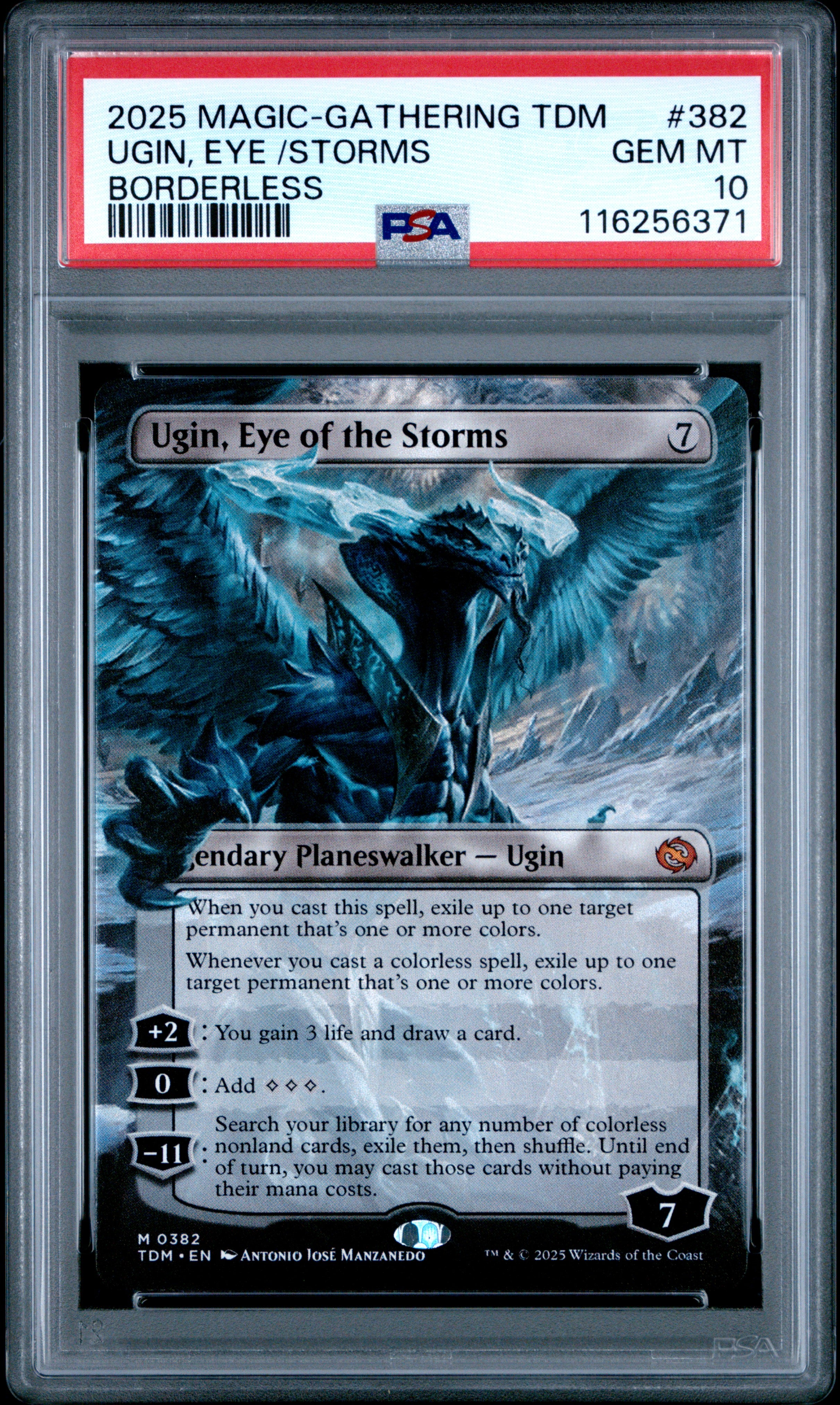 2025 MTG Tarkir: Dragonstorm #382 – Ugin, Eye of Storms Borderless