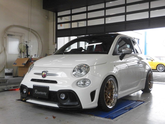 アバルト ABARTH 595C HKS VIITS SUSPENSION 車高調キット＆フロント