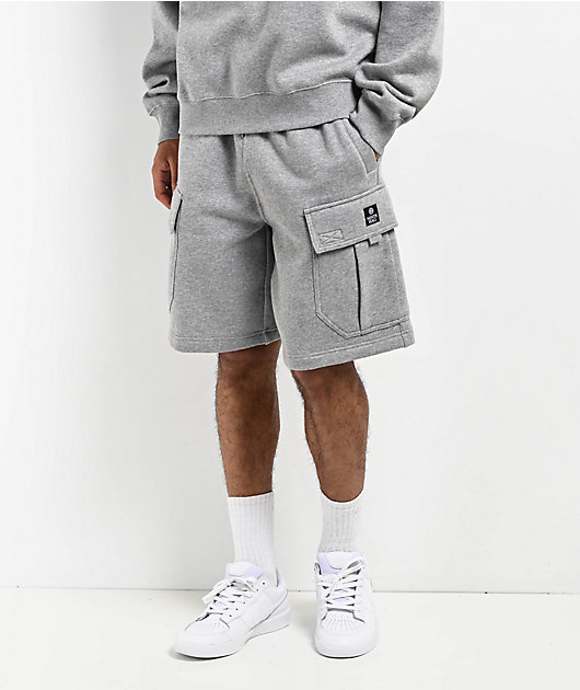 Ninth Hall Fundamentals Stash Grey Cargo Sweat Shorts | Zumiez