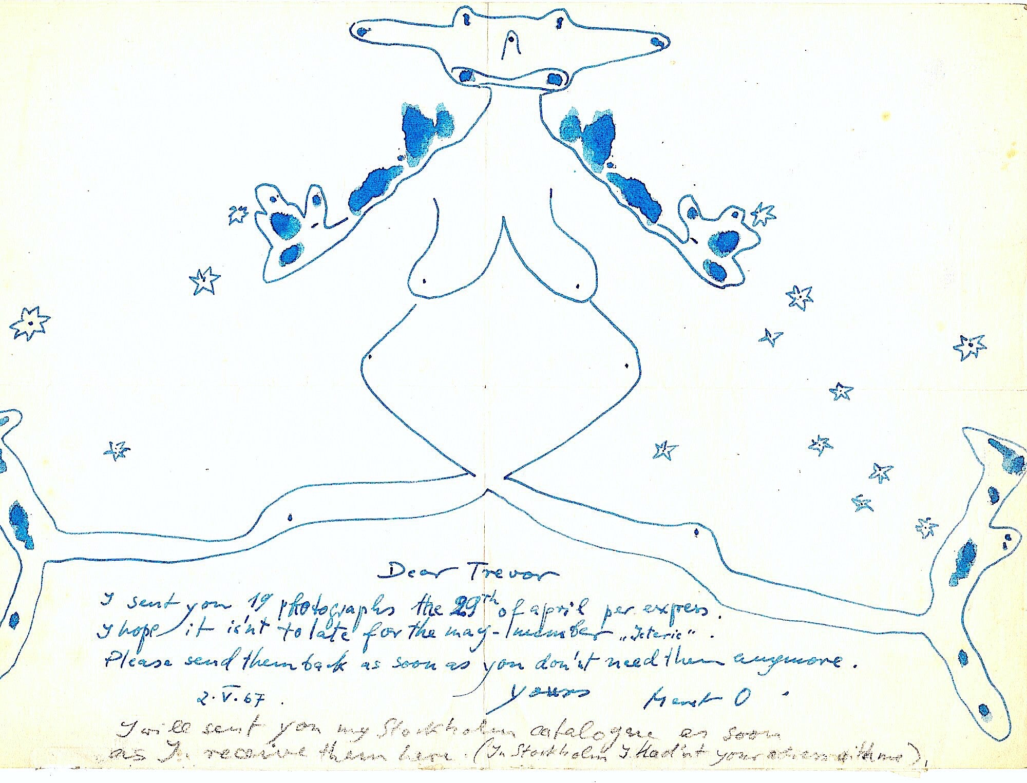 MÉRET OPPENHEIM | OPPENHEIM, MÉRET. ORIGINAL ART in an Autograph