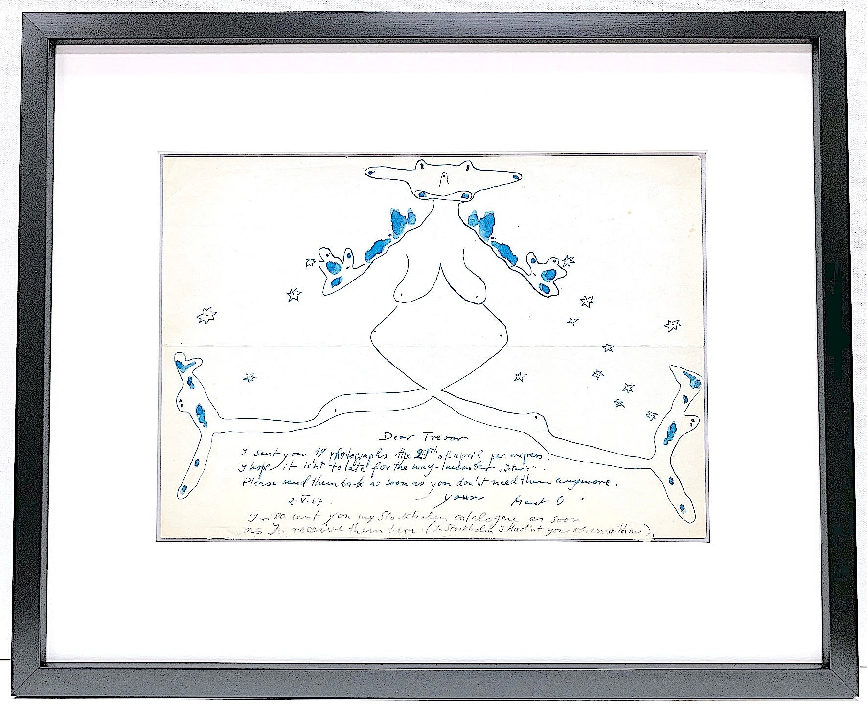 MÉRET OPPENHEIM | OPPENHEIM, MÉRET. ORIGINAL ART in an Autograph